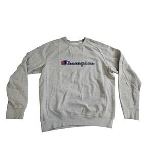 Vintage Champion Authentic Athletic Apparel Gray Embroidered Logo Sweatshirt XL
